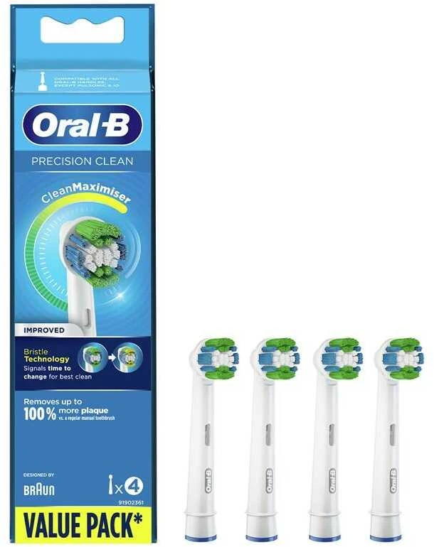 Braun Oral-B EB20-4 Precision Clean Pro dantų šepetėlio galvutės, 4 Vnt.