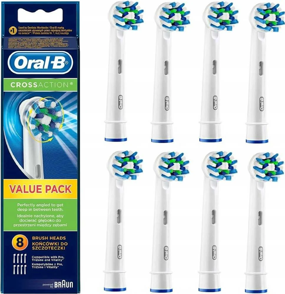 Oral-B Cross Action galvučių rinkinys, 8 vnt.