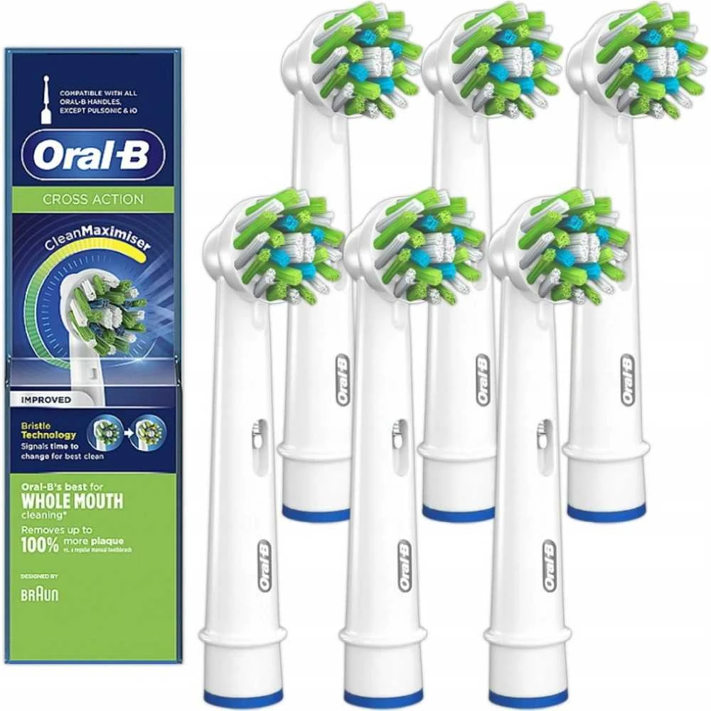 Oral-B CrossAction atsarginės galvutės, 6 vnt. rinkinys