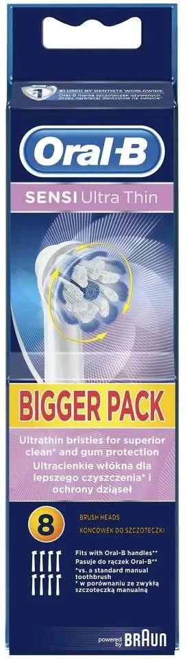 EB60-8 Braun Oral-B SENSITIVE Labai labai plonas Elektrinio Dantų Šepetėlio Galvutės