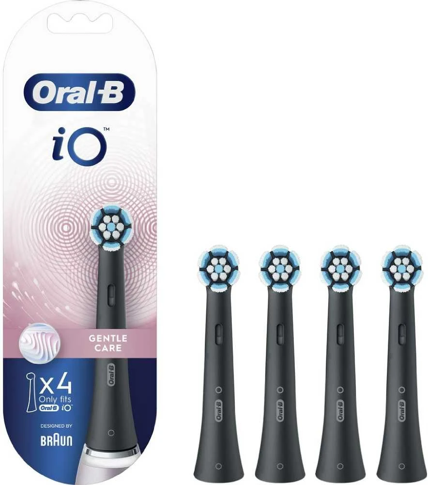Dantų šepetėlis Braun SB-4 Oral-B iO Gentle Care Juodas keičiamos dantų šepetėlio galvutės 4 vnt.