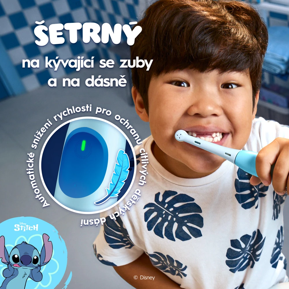 Elektrinis dantų šepetėlis Oral-B IOS2K.1I9.K STITCH, mėlyna