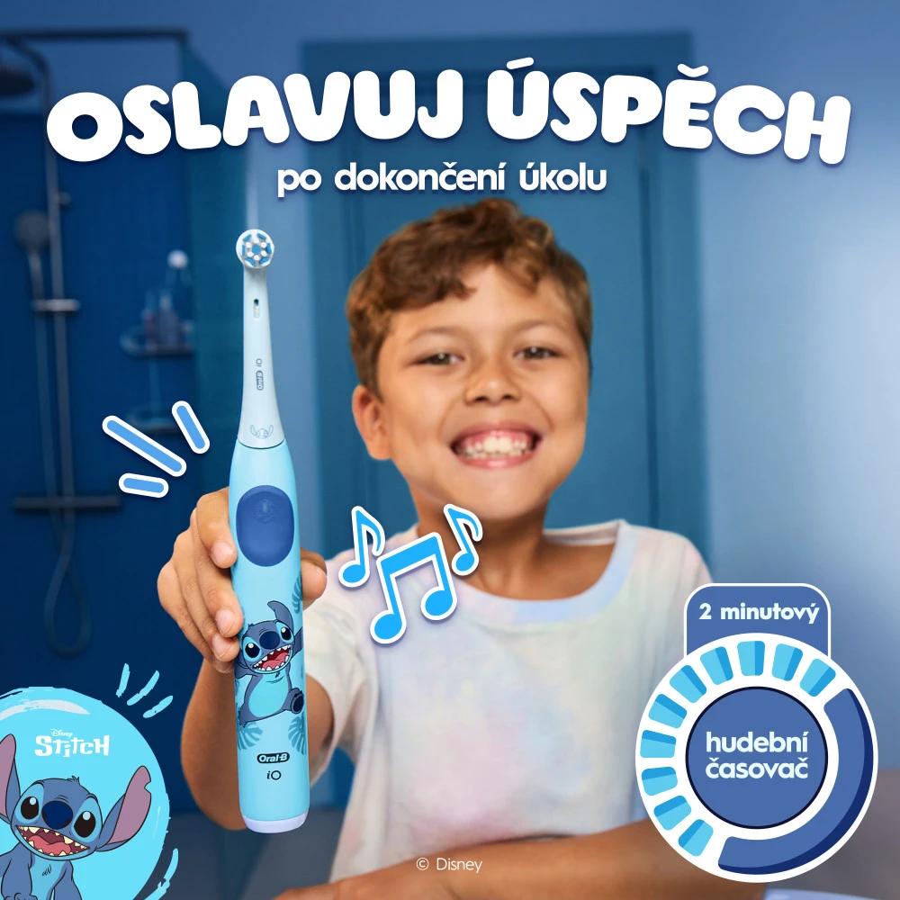 Elektrinis dantų šepetėlis Oral-B IOS2K.1I9.K STITCH, mėlyna