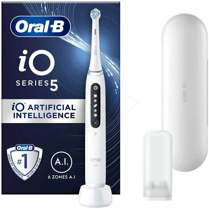 Braun iOG5.1A6.1DK Oral-B iO5 Elektrinis Dantų Šepetėlis Quite Baltas