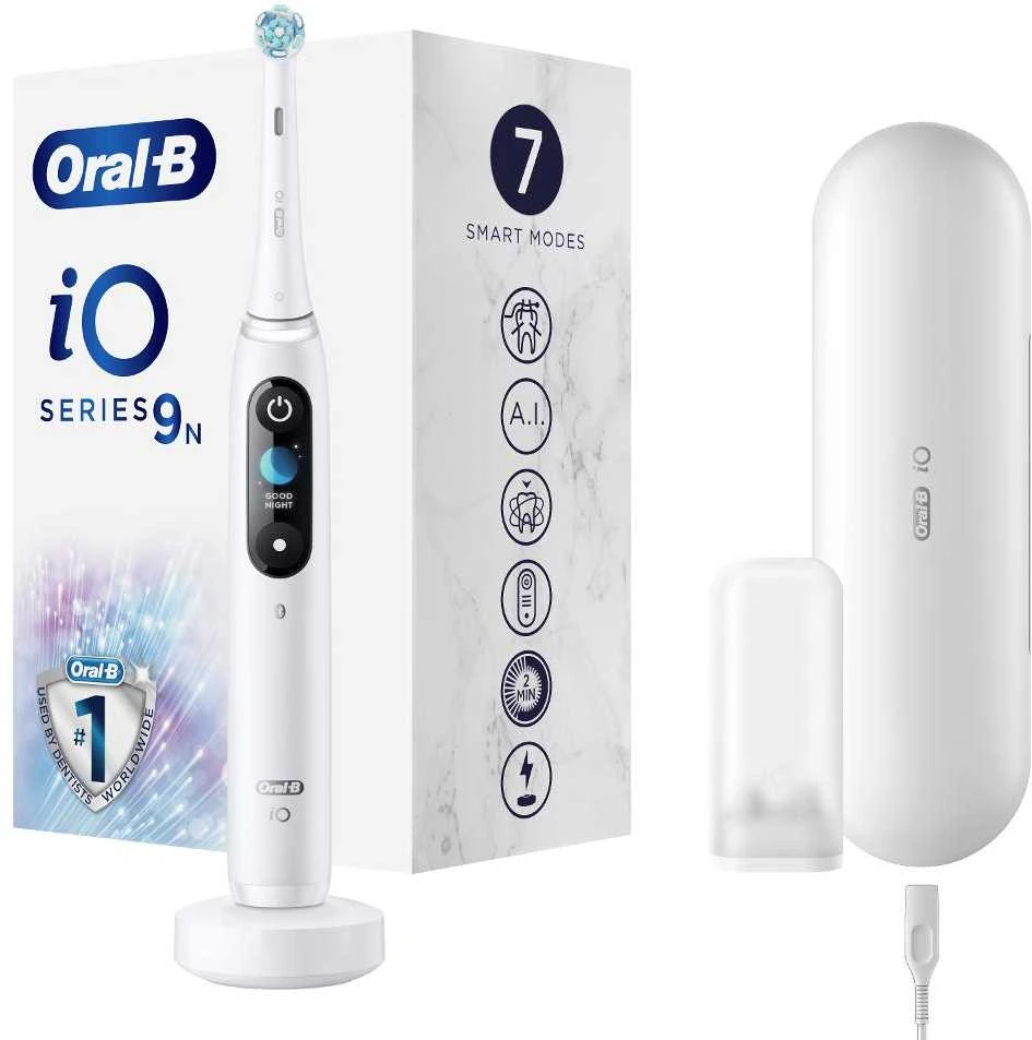 ORAL-B iO Series 9N Elektrinis dantų šepetėlis, baltos spalvos