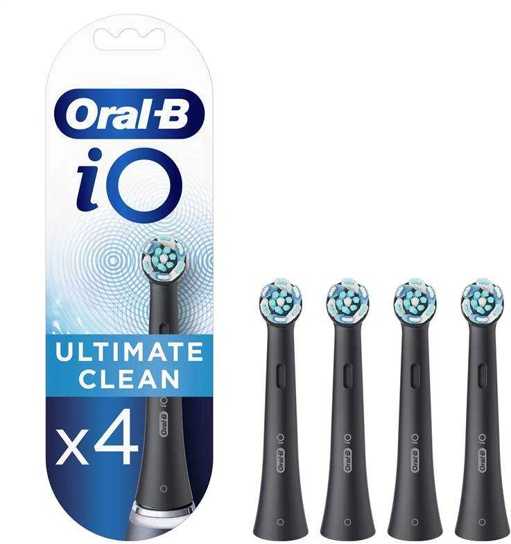 BRAUN iO RB CBF-4 Ultimate Clean Juodas 4ct antgaliai dant šepetėliui