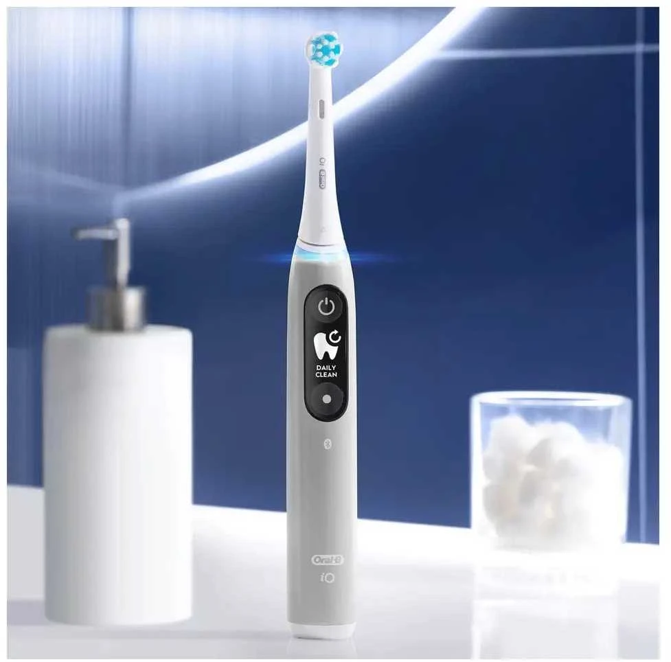 Elektrinis dantų šepetėlis Braun iOM6.1A6.1K Oral-B iO6, pilkos spalvos