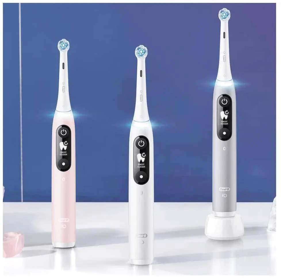 Elektrinis dantų šepetėlis Braun iOM6.1A6.1K Oral-B iO6, pilkos spalvos