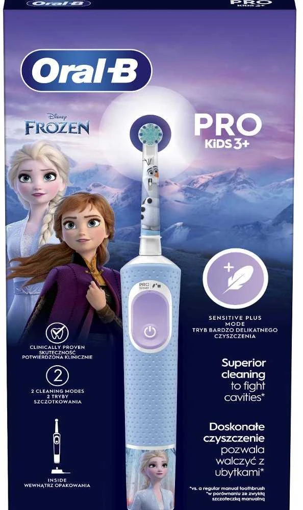 Braun D103.413.2K Vitality PRO Kids Elektrinis Dantų Šepetėlis 3+ Frozen