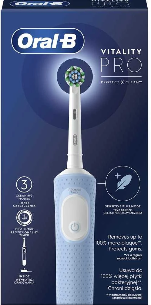 Dantų šepetėlis D103.413.3 Braun Oral-B Vitality Pro Mėlyna