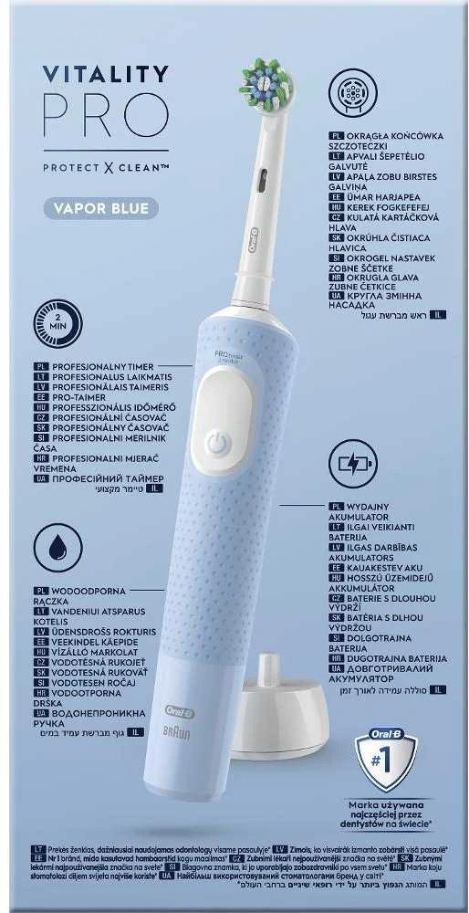 Dantų šepetėlis D103.413.3 Braun Oral-B Vitality Pro Mėlyna