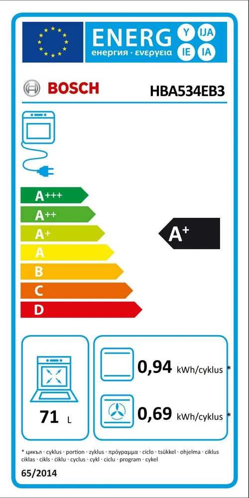 Orkaitė Bosch HBA534EB3