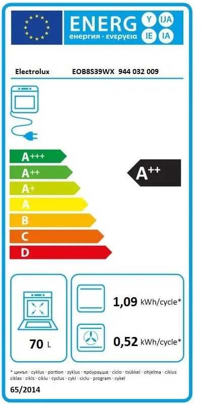 70 litrų talpos įmontuojama garinė orkaitė Electrolux EOB8S39WX