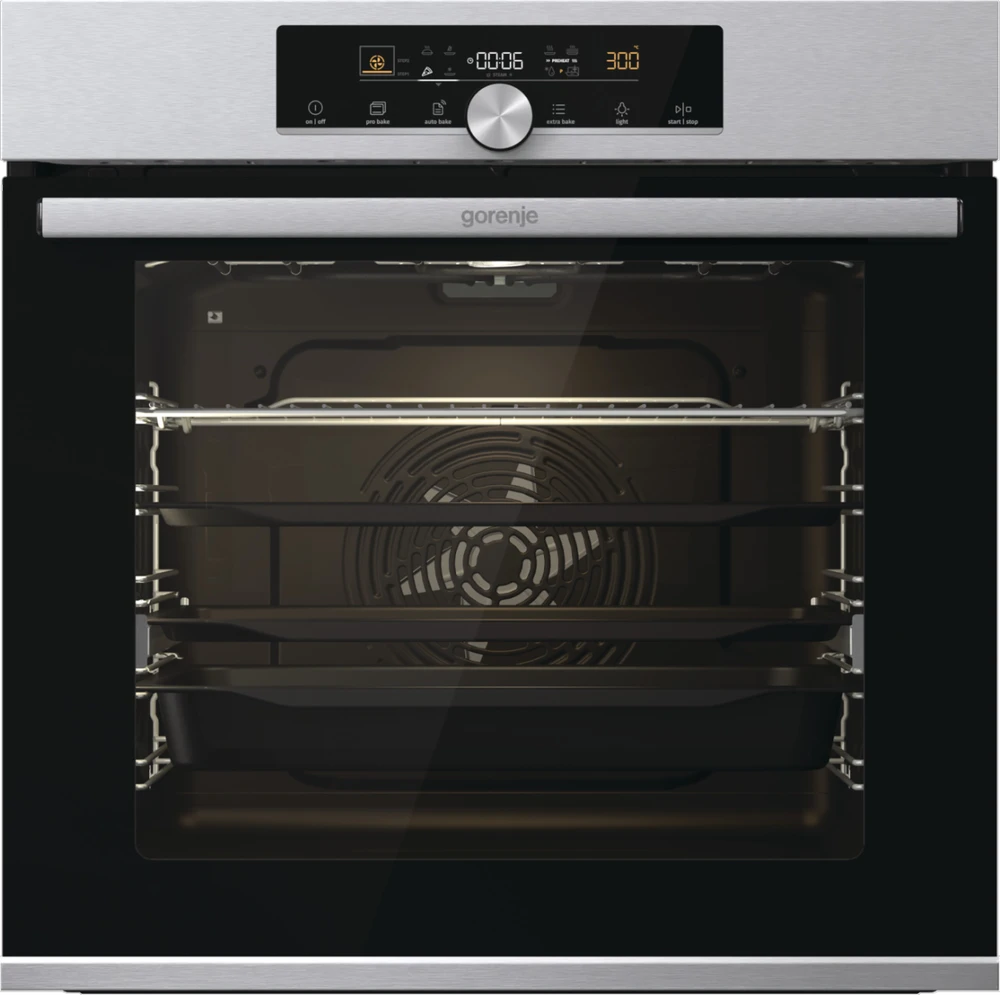 Įmontuojama orkaite Gorenje BPS6747A06X, su pirolize