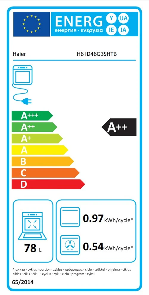 Orkaitė Haier H6 ID46G3SHTB