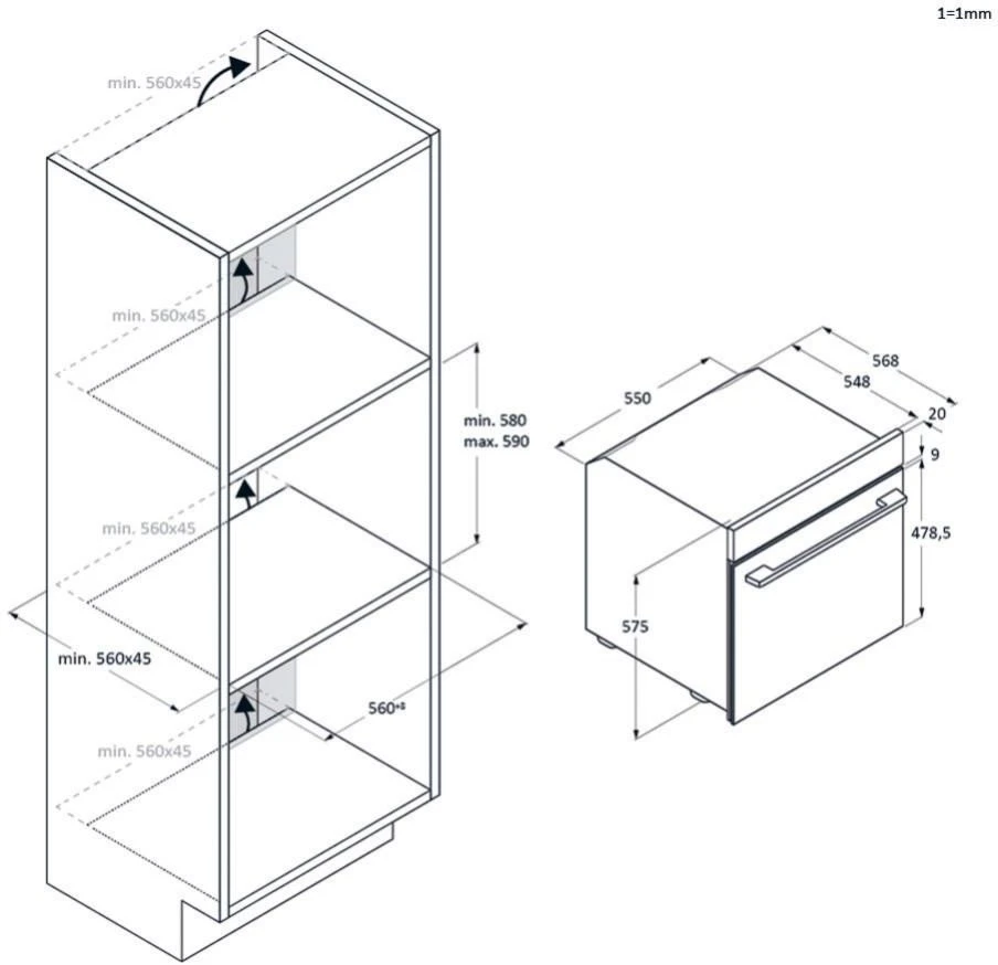 Orkaitė OVEN H6 ID68C5YTB HAIER