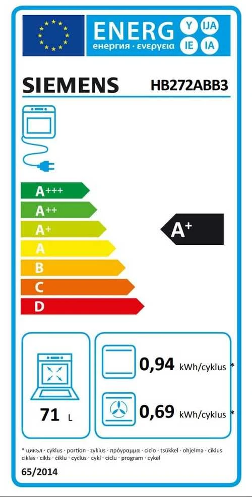 Įmontuojama orkaitė Siemens iQ300, HB272ABB3