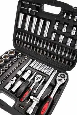 Sixtol įrankių rinkinys su 108 detalėmis, plieno, metalinės užsegimo spynos, SX3022