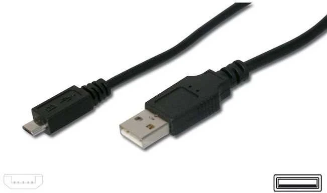 PremiumCord Micro USB laidas 0,75 m