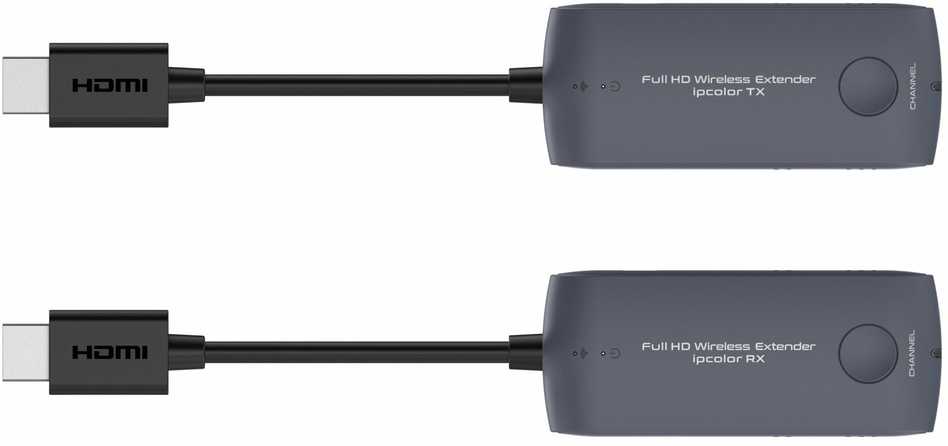 PREMIUMCORD HDMI belaidis plėtiklis, mini, FULL HD 1080p 20 m atstumu, pilka