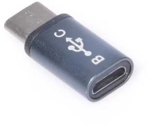 USB-C į Micro-USB adapteris pilkas korpusas