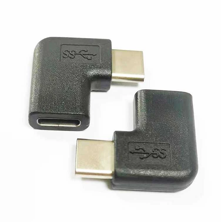 L formos USB-C 90 laipsnių adapterių pora