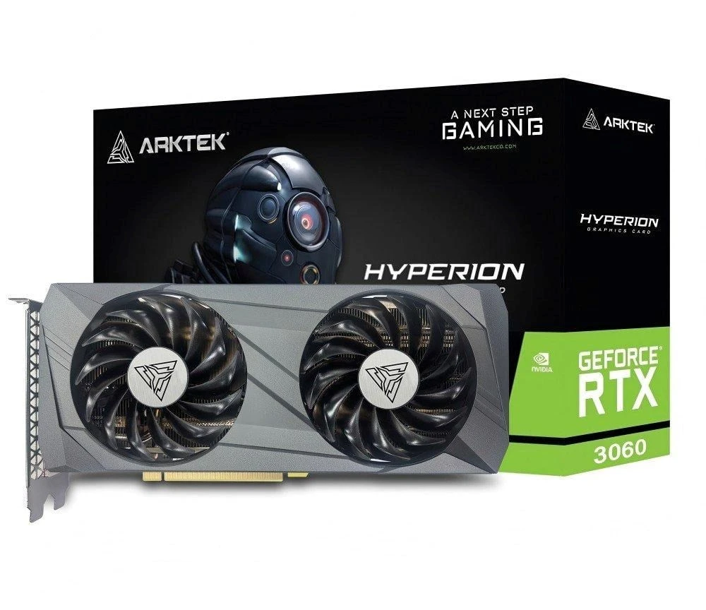 Vaizdo plokštė Ostatní „Meta ARKTEK VGA NVIDIA GeForce RTX 3060 Hyperion 12GB V4“, RTX 3060, 12GB GDDR6, 3xDP, 1xHDMI