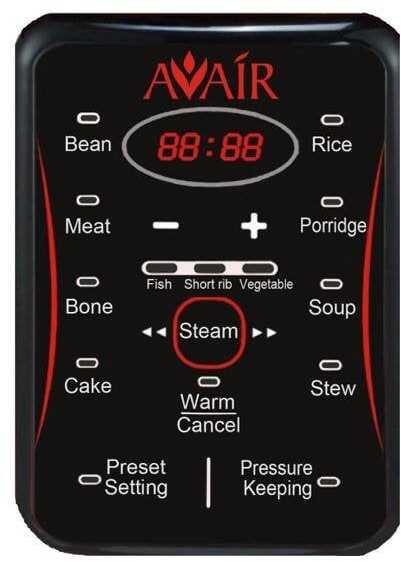 Avair D6K2A Electric pressure cooker, 6 l