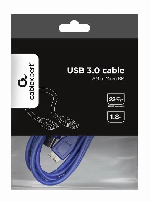 Gembird micro USB 1.8m mėlyna