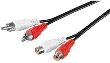 RCA laidas 2x2 su raudonomis ir baltomis jungtimis