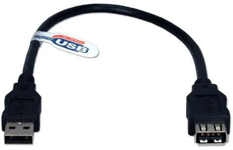Kabelis USB PremiumCord USB-A - USB-A 2 m Juodas (kupaa2bk)
