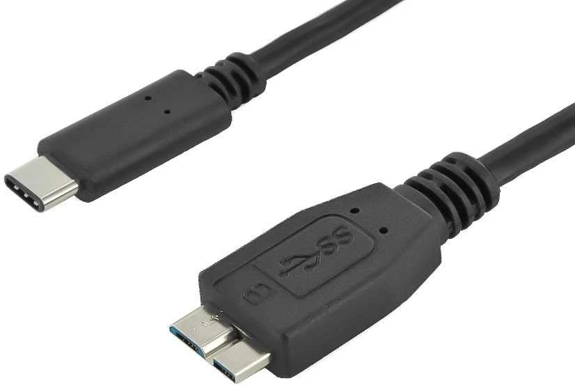 USB kabelis PremiumCord USB-C - mikro B 0,6 m juodasis (ku31cmb06bk)