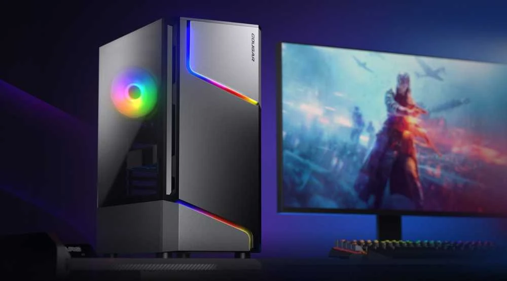 COUGAR MX360 RGB kompiuterio korpusas, vidutinio dydžio bokštas, Juodas