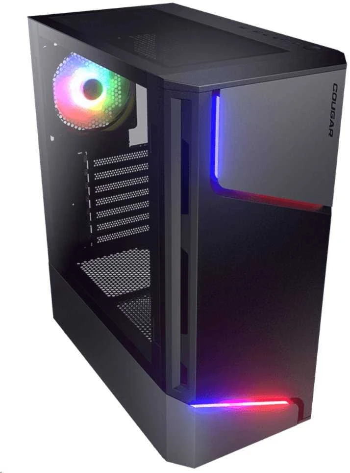 COUGAR MX360 RGB kompiuterio korpusas, vidutinio dydžio bokštas, Juodas