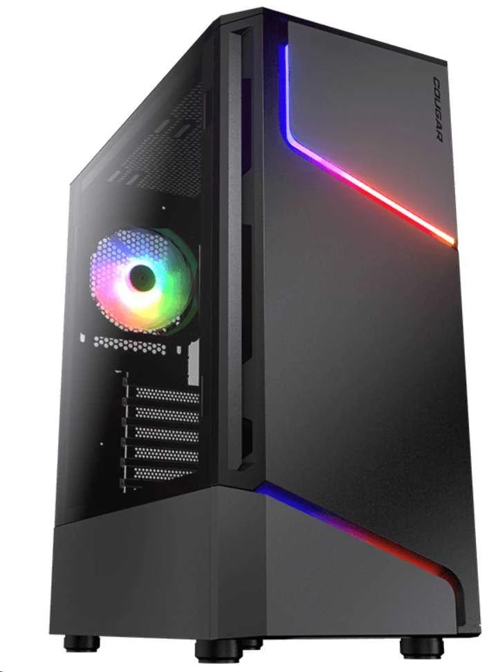 COUGAR MX360 RGB kompiuterio korpusas, vidutinio dydžio bokštas, Juodas