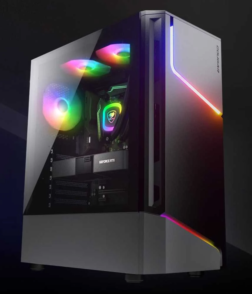 COUGAR MX360 RGB kompiuterio korpusas, vidutinio dydžio bokštas, Juodas