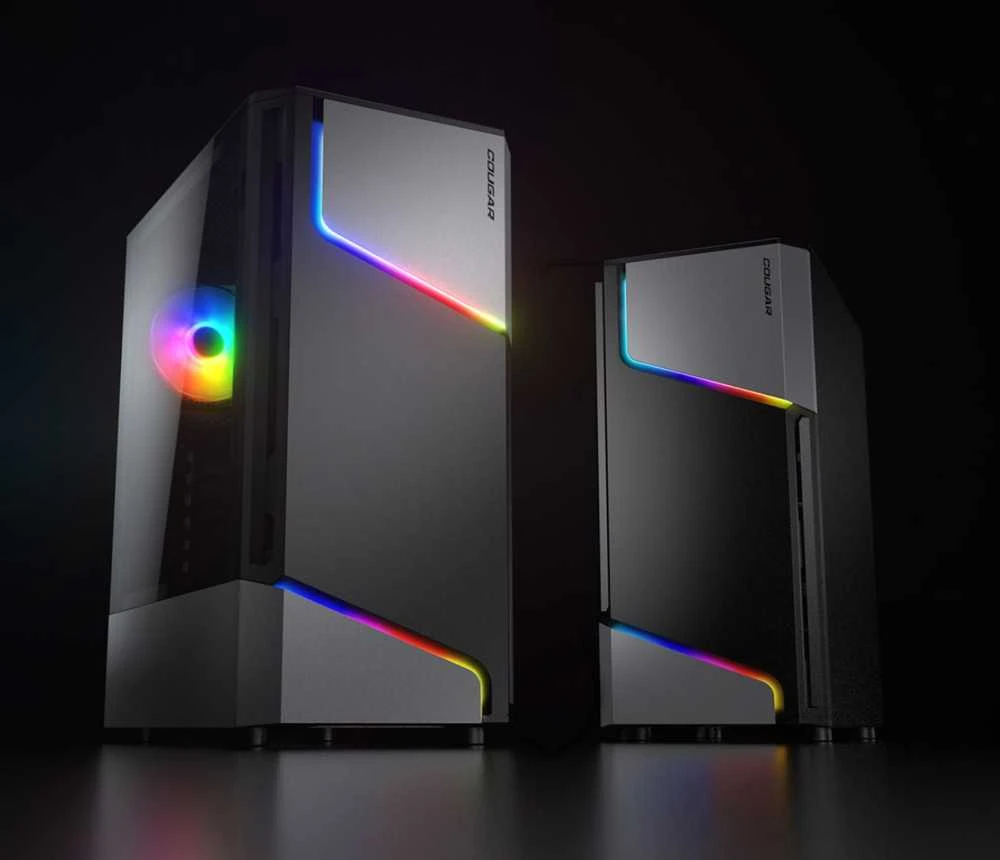 COUGAR MX360 RGB kompiuterio korpusas, vidutinio dydžio bokštas, Juodas
