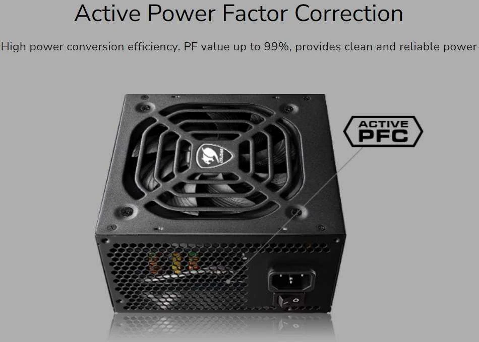 COUGAR STC600 PSU, 80 plus Baltas, 600W