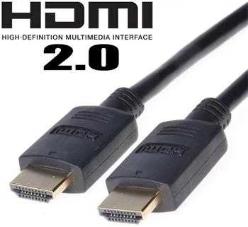 HDMI 2.0 laido jungtys su auksiniais antgaliais
