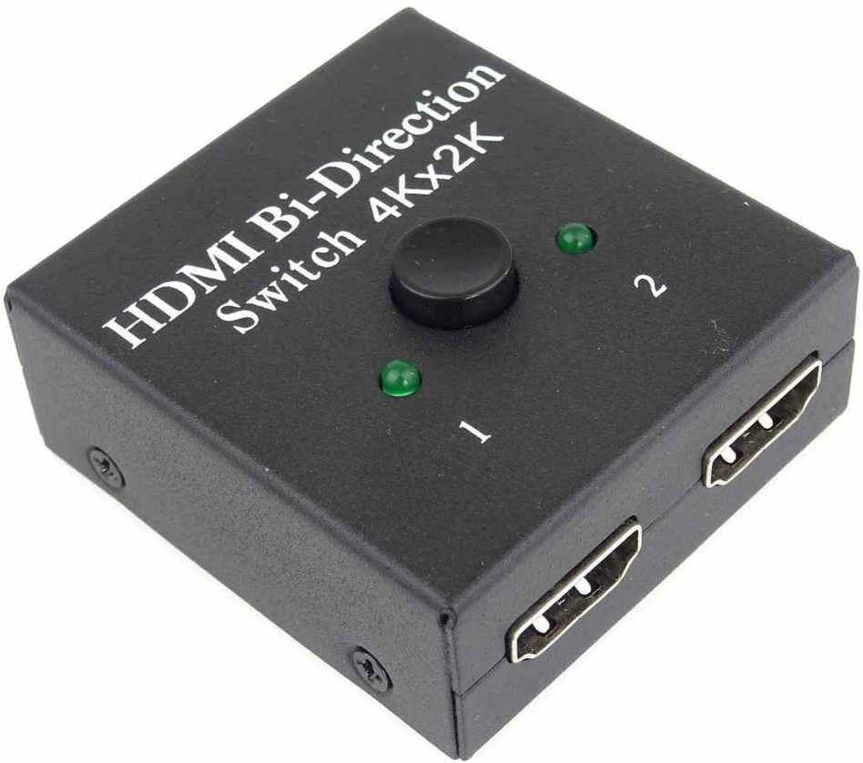 HDMI dvikryptis jungiklis su valdymo mygtuku