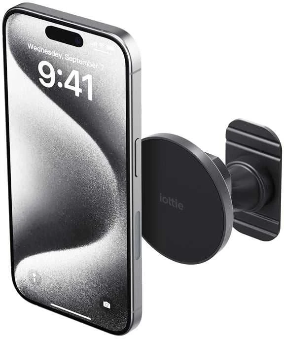 „iOttie iTap 3 MagSafe“ įleidžiamas laikiklis su magnetiniu žiedo adapteriu