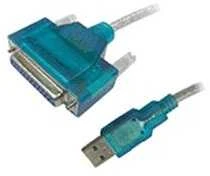 Kabelis USB PremiumCord USB-A - DB-25 1 m Juodas (kuprint2)