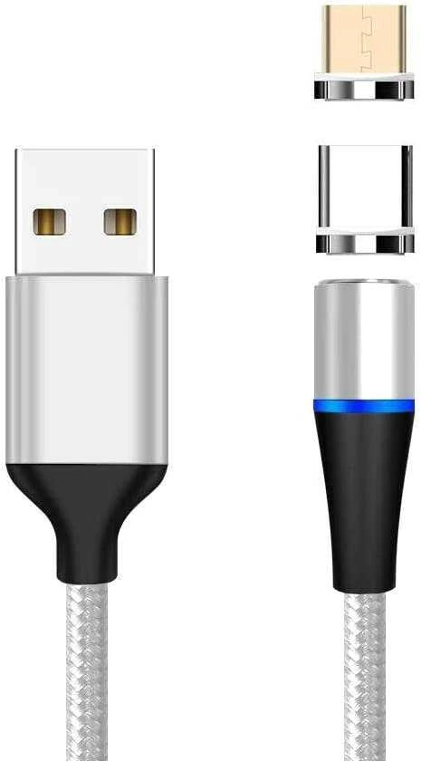 Kabelis USB PremiumCord microUSB - USB-C 1 m Baltai-juoda (ku2m1fgi)