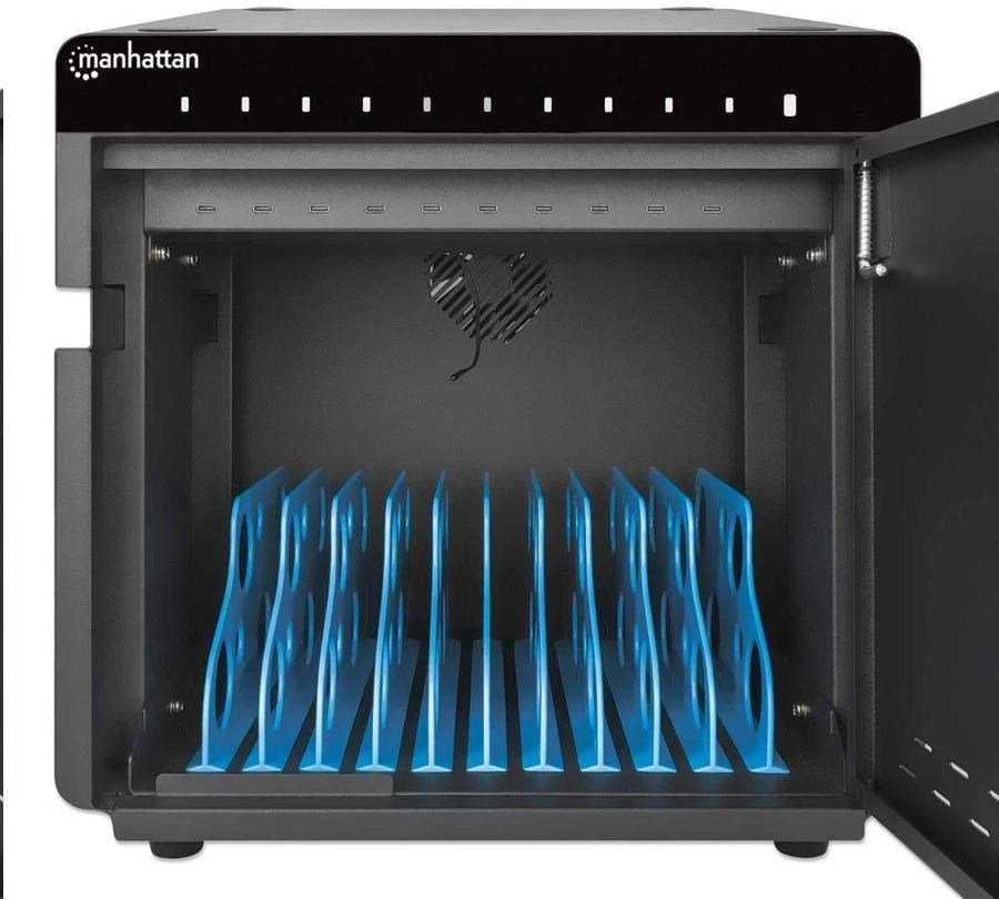 Intracom MANHATTAN 10 USB-C PD prievadų stalinio kompiuterio įkrovimo spinta – 180 W