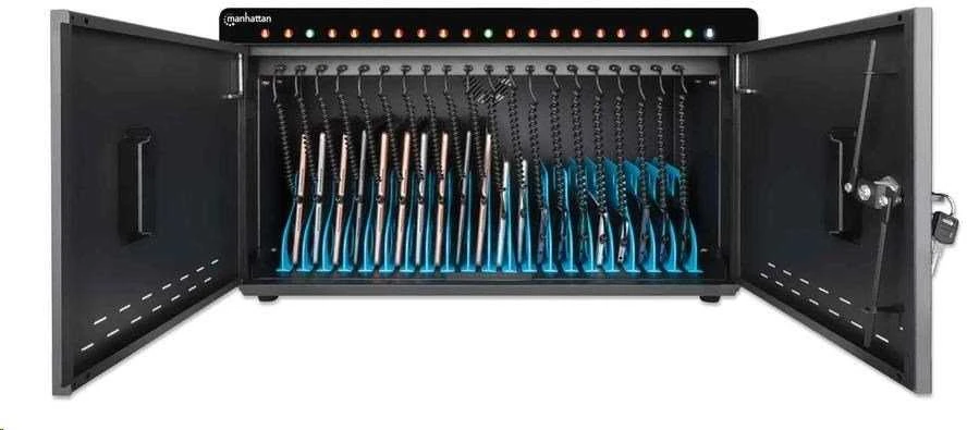 Intracom MANHATTAN 20 USB-C PD prievadų stalinio kompiuterio įkrovimo spinta – 360 W