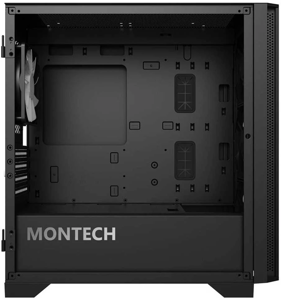 Montech AIR 100 ARGB, Micro-ATX, Tempered Glass – juodos spalvos