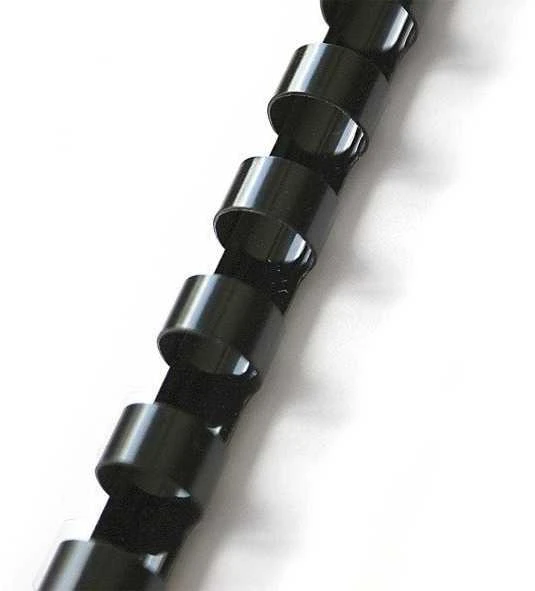 Juoda plastikinė įrišimo spiralė 10mm