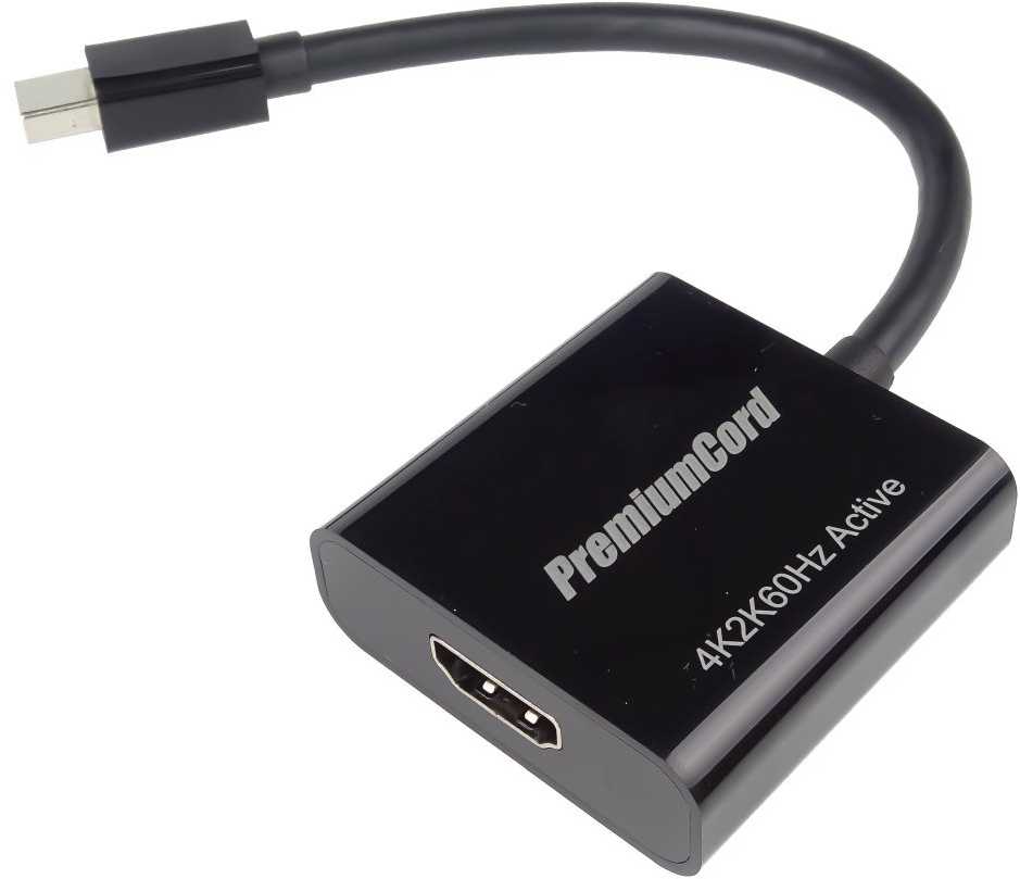 AV adapteris PremiumCord Rodyti Port mini - HDMI juoda