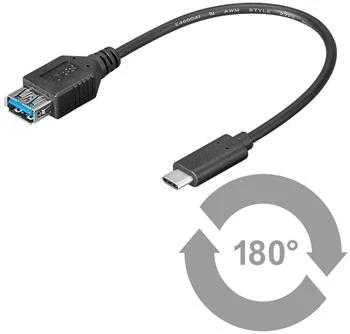 USB adapteris PremiumCord USB-C - USB 3.1 M-F 20cm