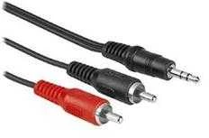 Jack 3.5mm į 2x RCA laidų jungtys